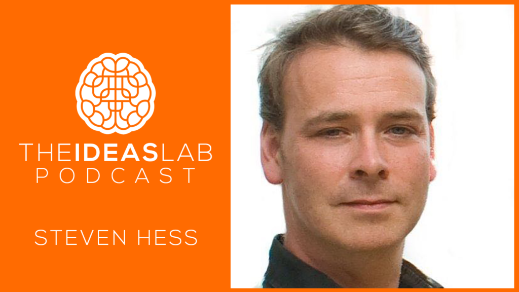Steven Hess banner for the ideas lab podcast with john williams 2